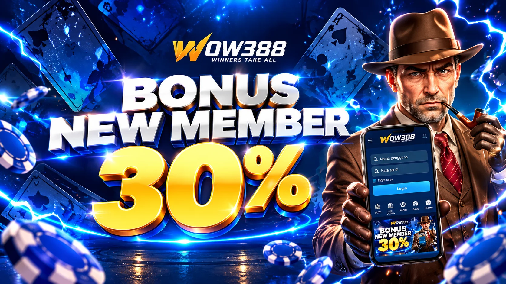Bonus New Member 30% WOW388