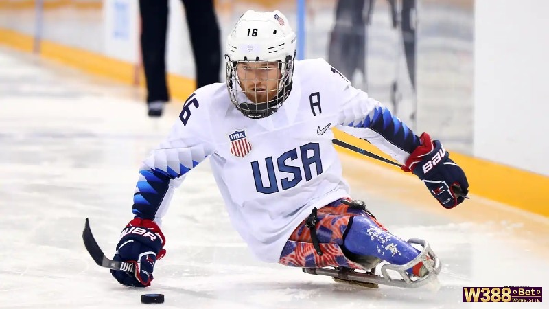 Ice sledge hockey được thiết kế cho người khuyết tật