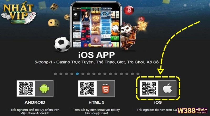 Cược thủ có thể quét mã để tải app cược nhatvip ios cực nhanh